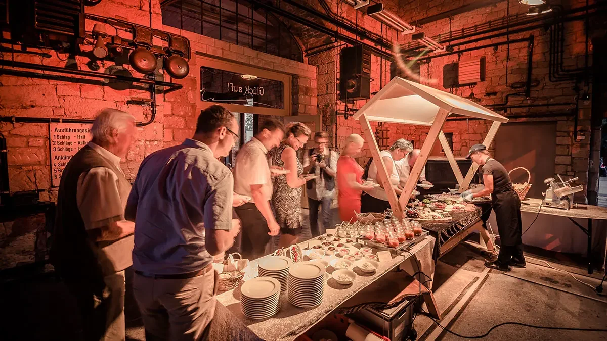 Der Hauptschacht für Empfänge und Buffets in der Eventlocation Marienschacht Bannewitz